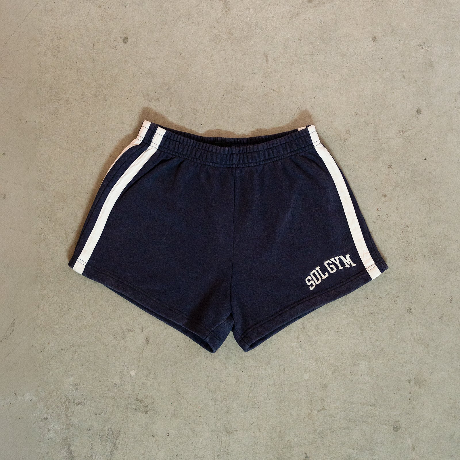 80s Bodybuilding Shorts, Navy Shorts Sol Gym