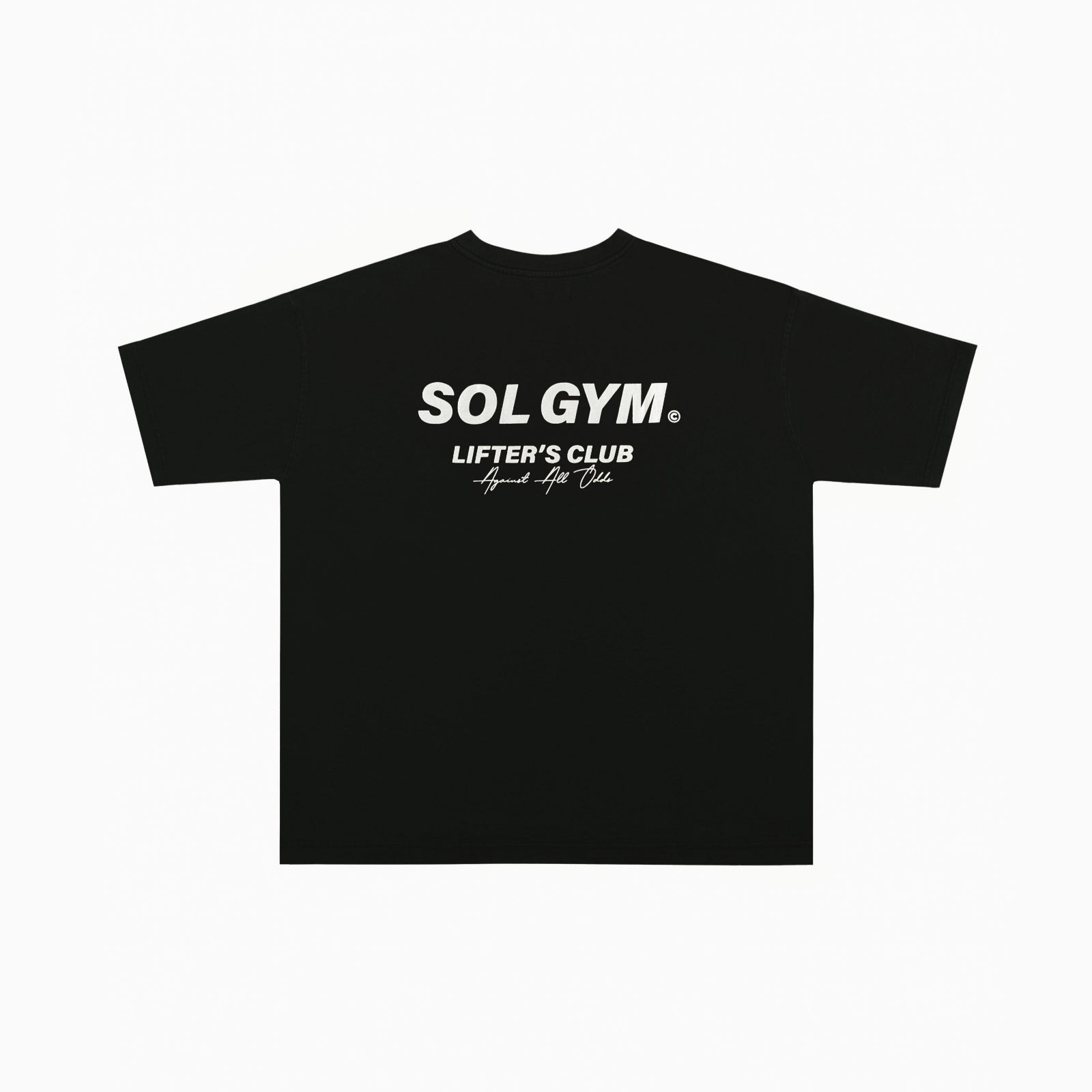Lifter's Club Oversized T Shirt - BLACK / WHITE Clothing Sol Gym