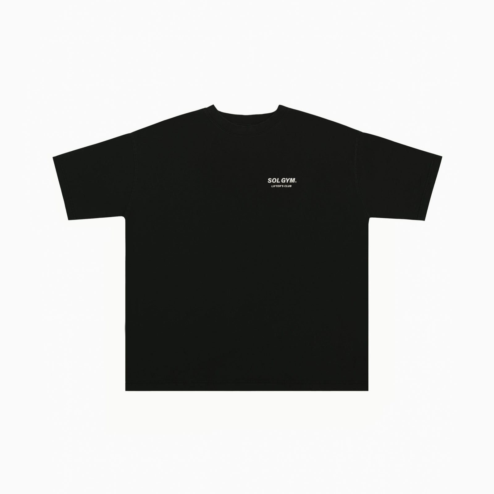 Lifter's Club Oversized T Shirt - BLACK / WHITE Clothing Sol Gym