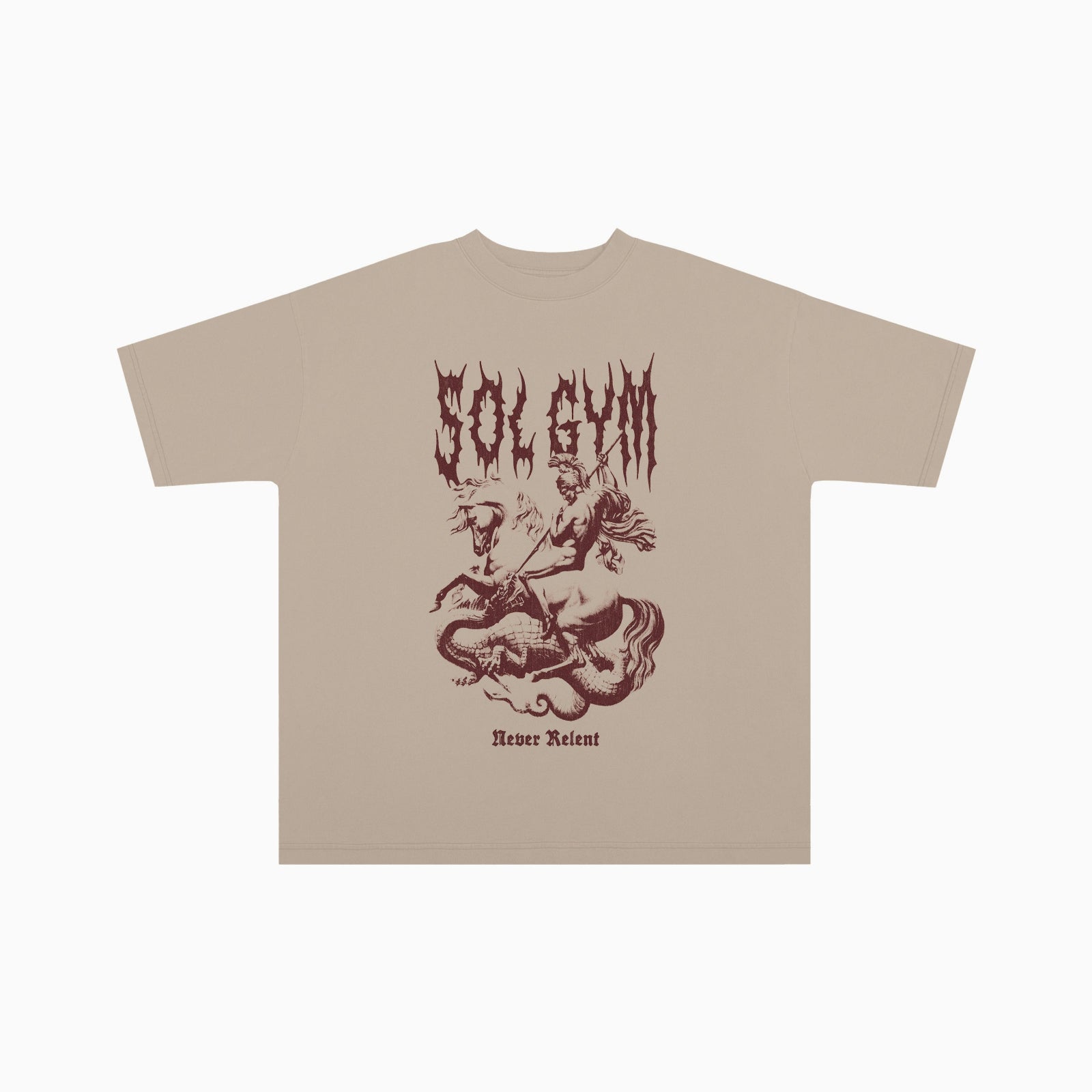 Never Relent Oversized T Shirt Clothing Sol Gym