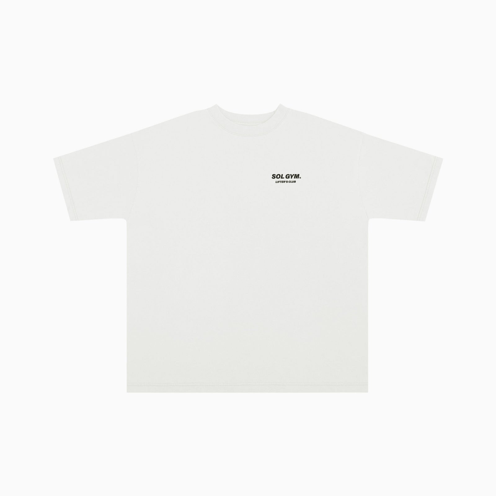 Lifter's Club Oversized T Shirt - WHITE / BLACK Clothing Sol Gym