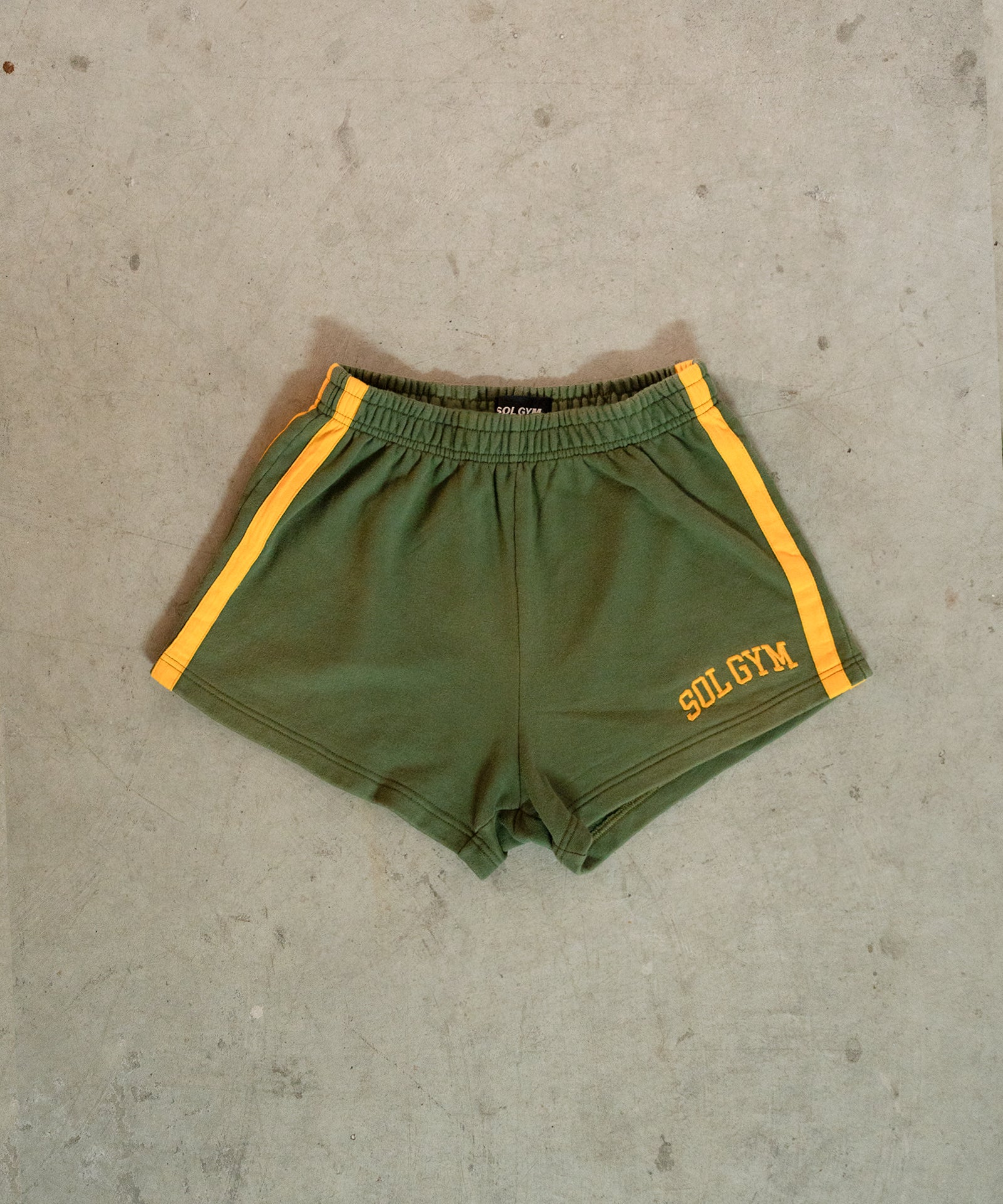 80s Bodybuilding Shorts, Green Shorts Sol Gym