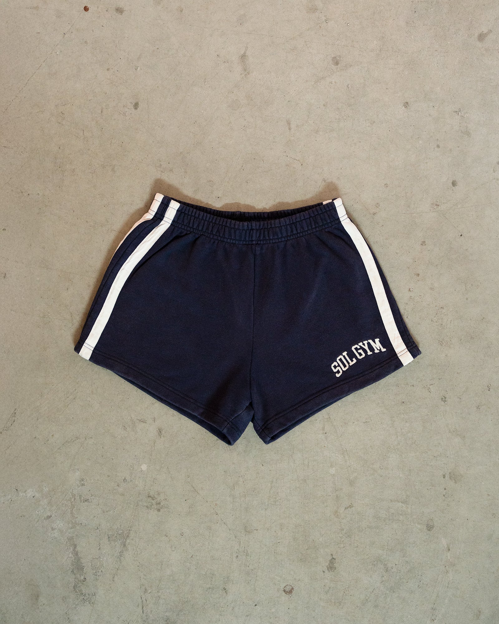 80s Bodybuilding Shorts, Navy Shorts Sol Gym