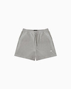 Ash grey OEKO-TEX cotton gym shorts for men — Sol Dept.
