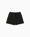 Stealth black all-tonal cotton gym shorts for men — Sol Dept.