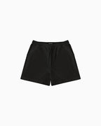 Stealth black all-tonal cotton gym shorts for men — Sol Dept.