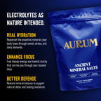 Aurum Ancient Mineral Salts benefits: sodium, potassium and magnesium electrolytes