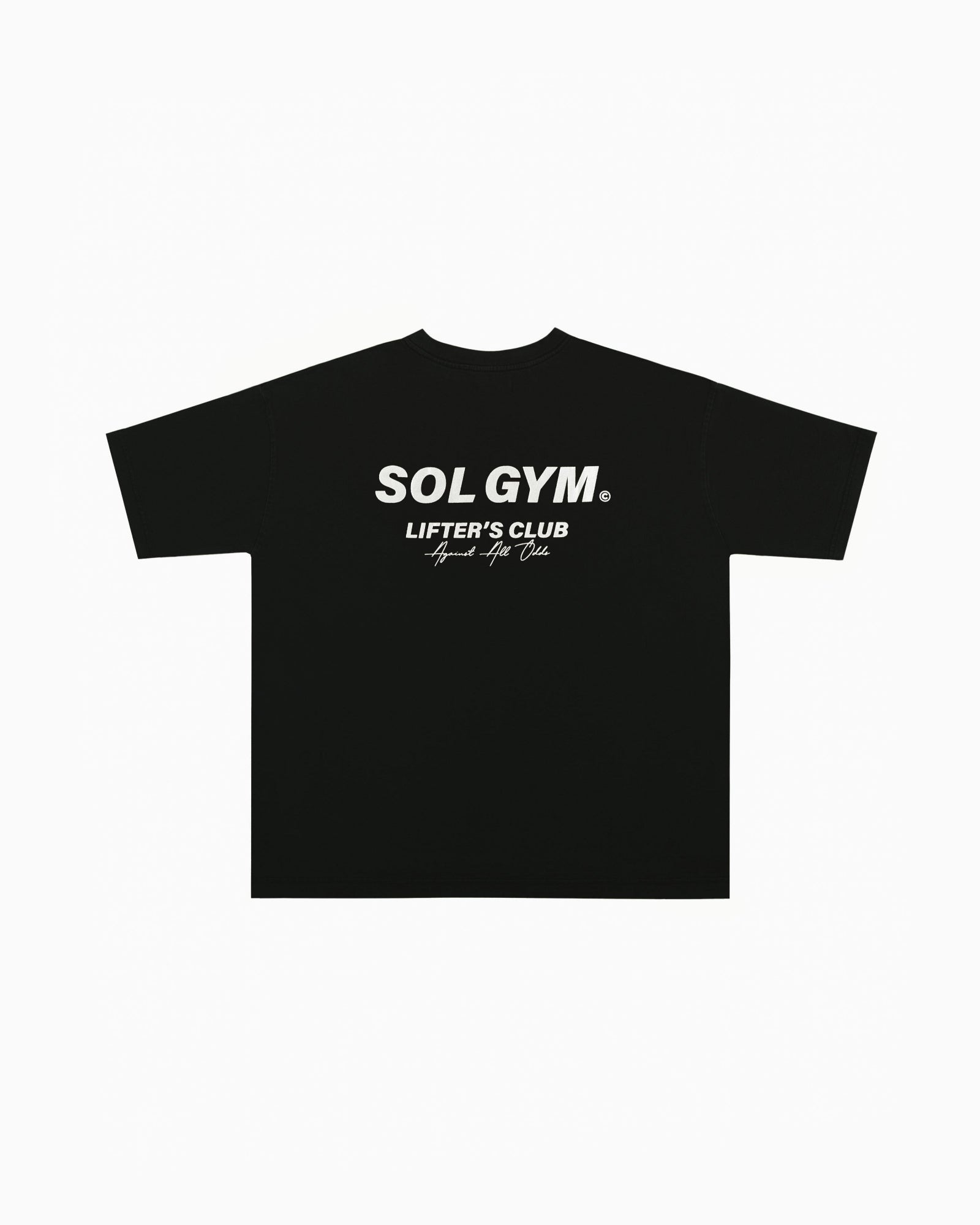Lifter's Club Oversized T Shirt - BLACK / WHITE Clothing Sol Gym