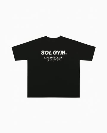 Lifter's Club Oversized T Shirt - BLACK / WHITE