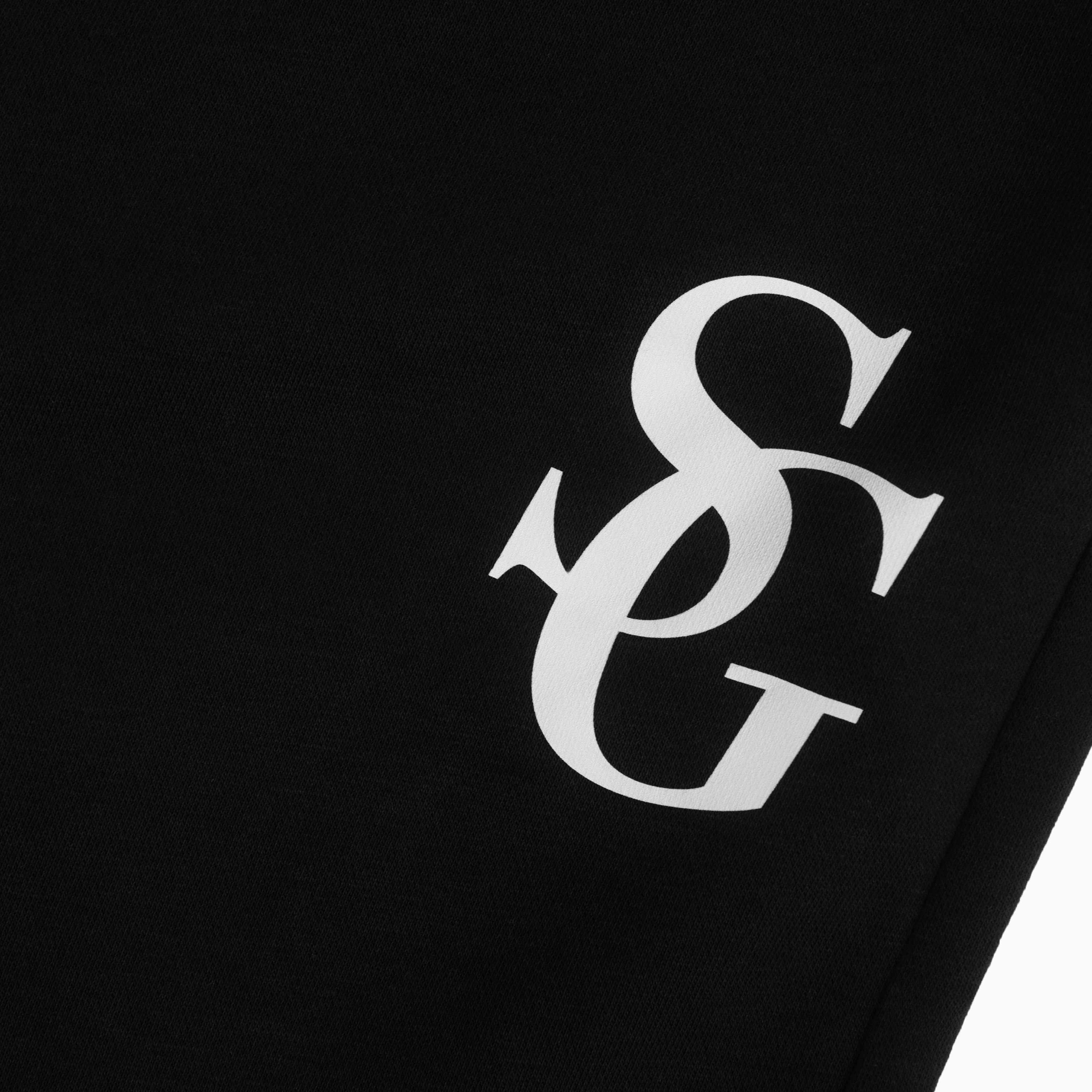 Monogram Cotton Sweatpants, Black Clothing Sol Gym