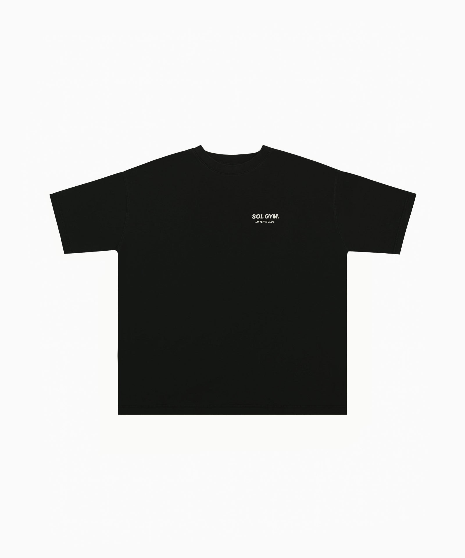 Lifter's Club Oversized T Shirt - BLACK / WHITE Clothing Sol Gym