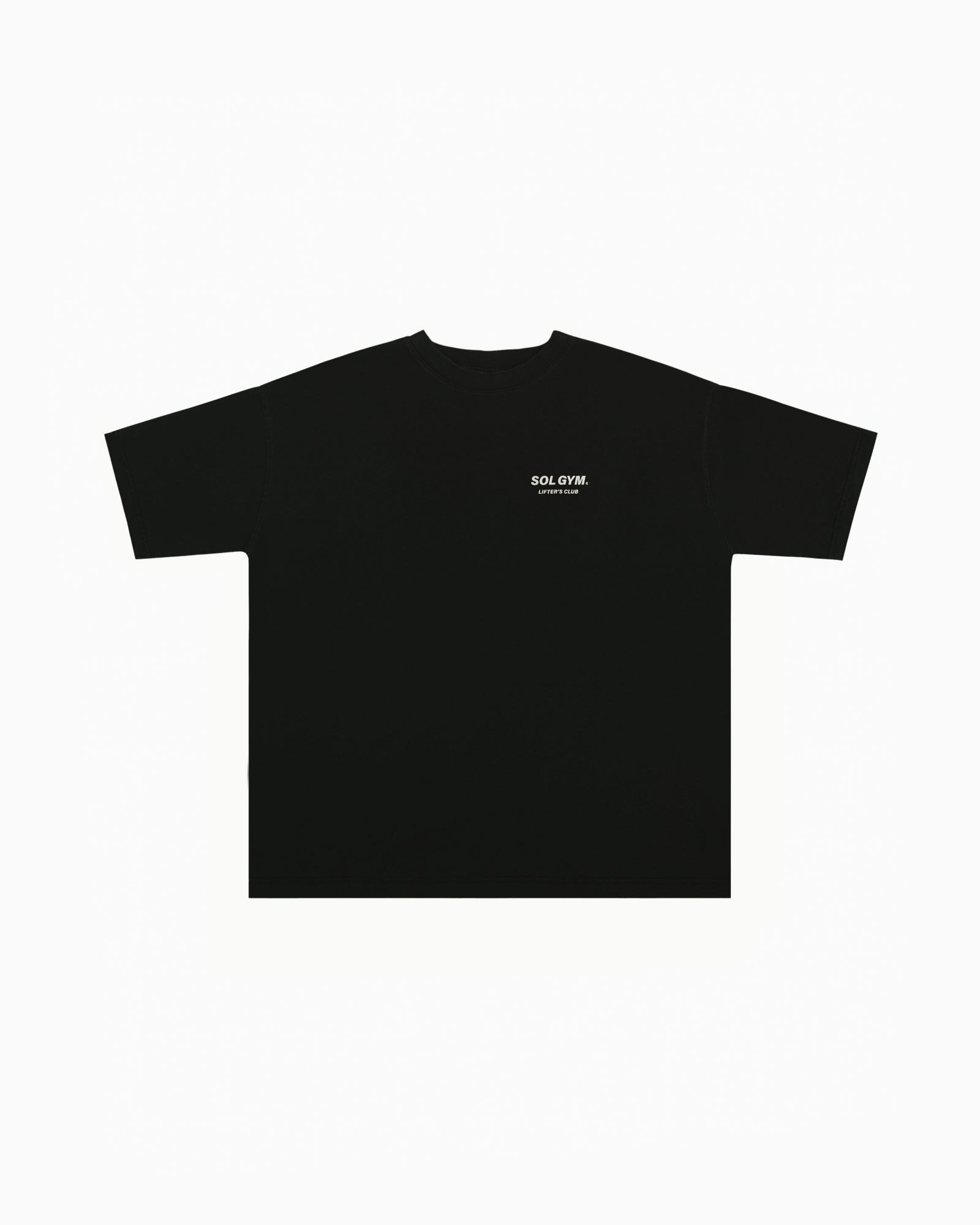 Lifter's Club Oversized T Shirt - BLACK / WHITE Clothing Sol Gym