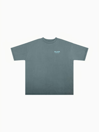 Lifter's Club Oversized T - GREY / ICE BLUE Clothing Sol Gym