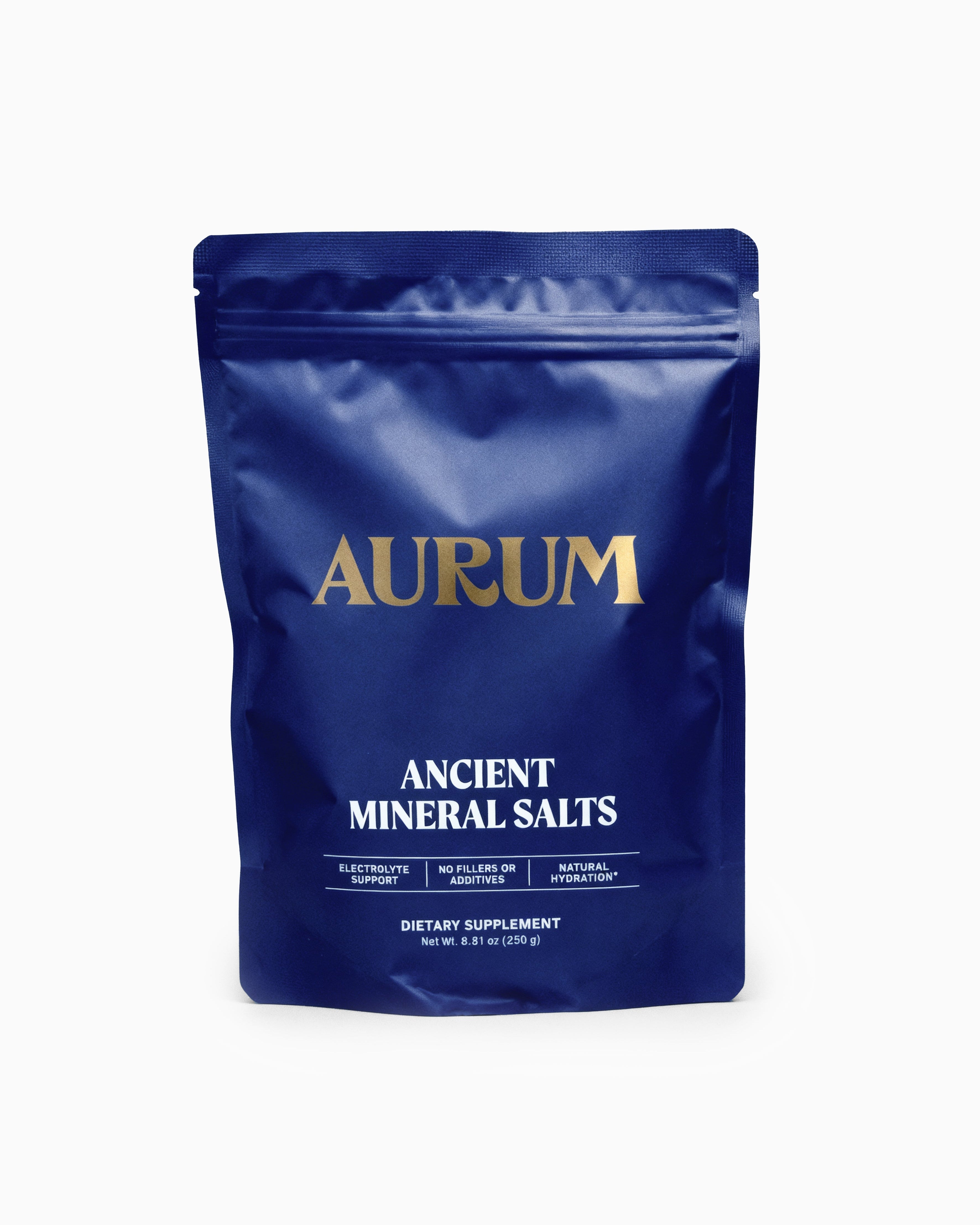 Aurum Ancient Mineral Salts pouch — natural trace mineral electrolytes