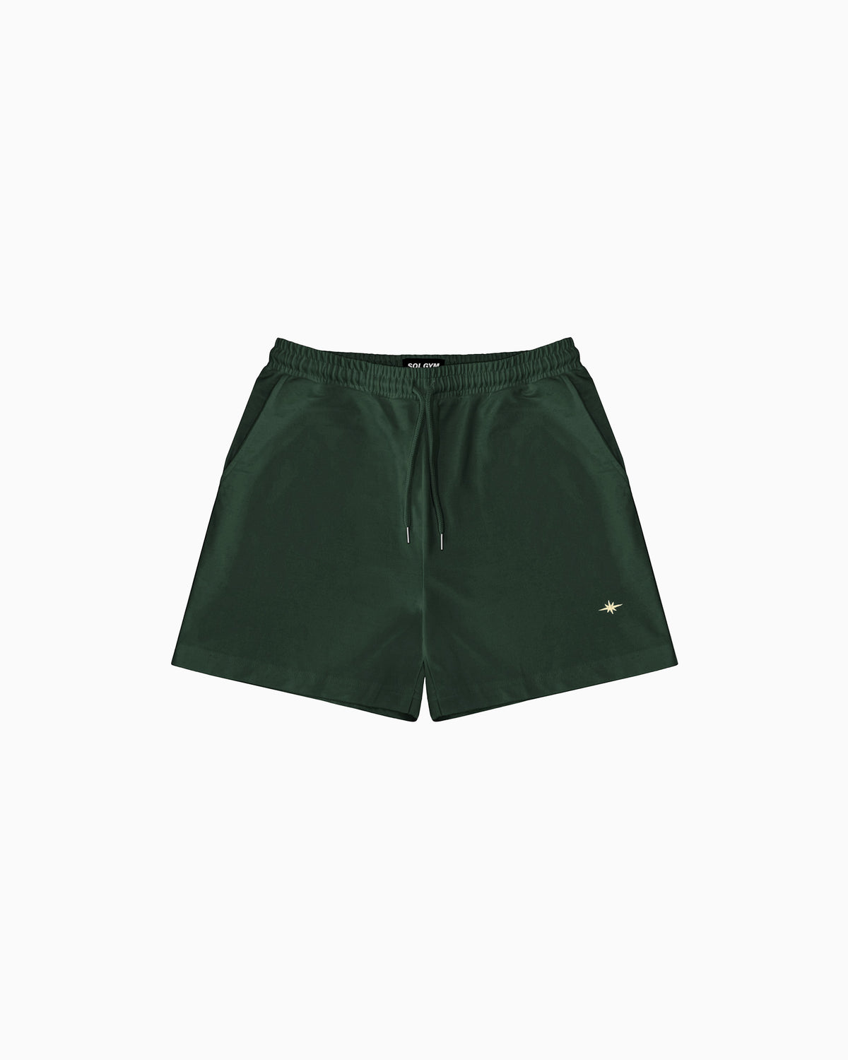 Forest green 100% cotton gym shorts for men — Sol Dept.