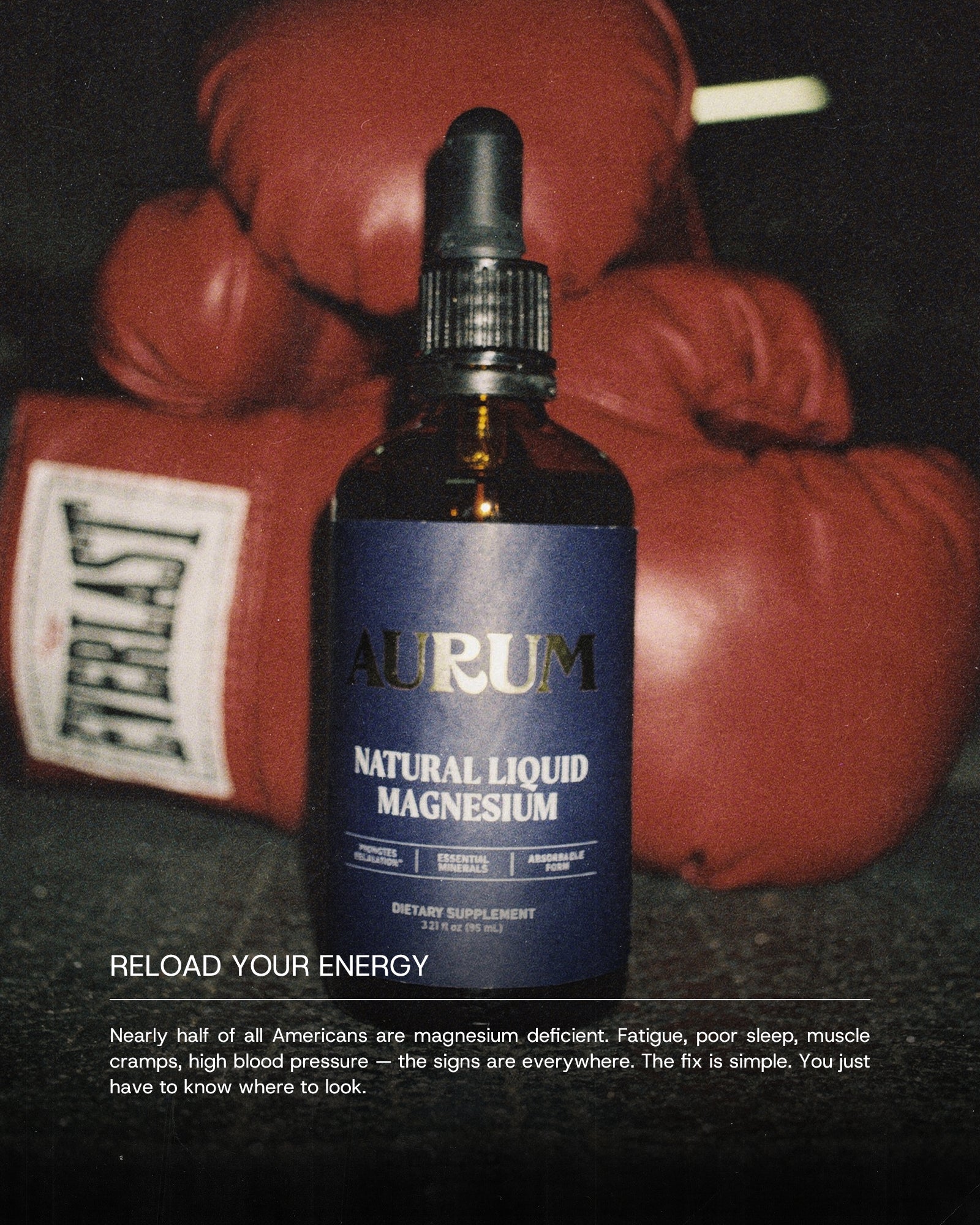 Aurum Liquid Magnesium dropper bottle