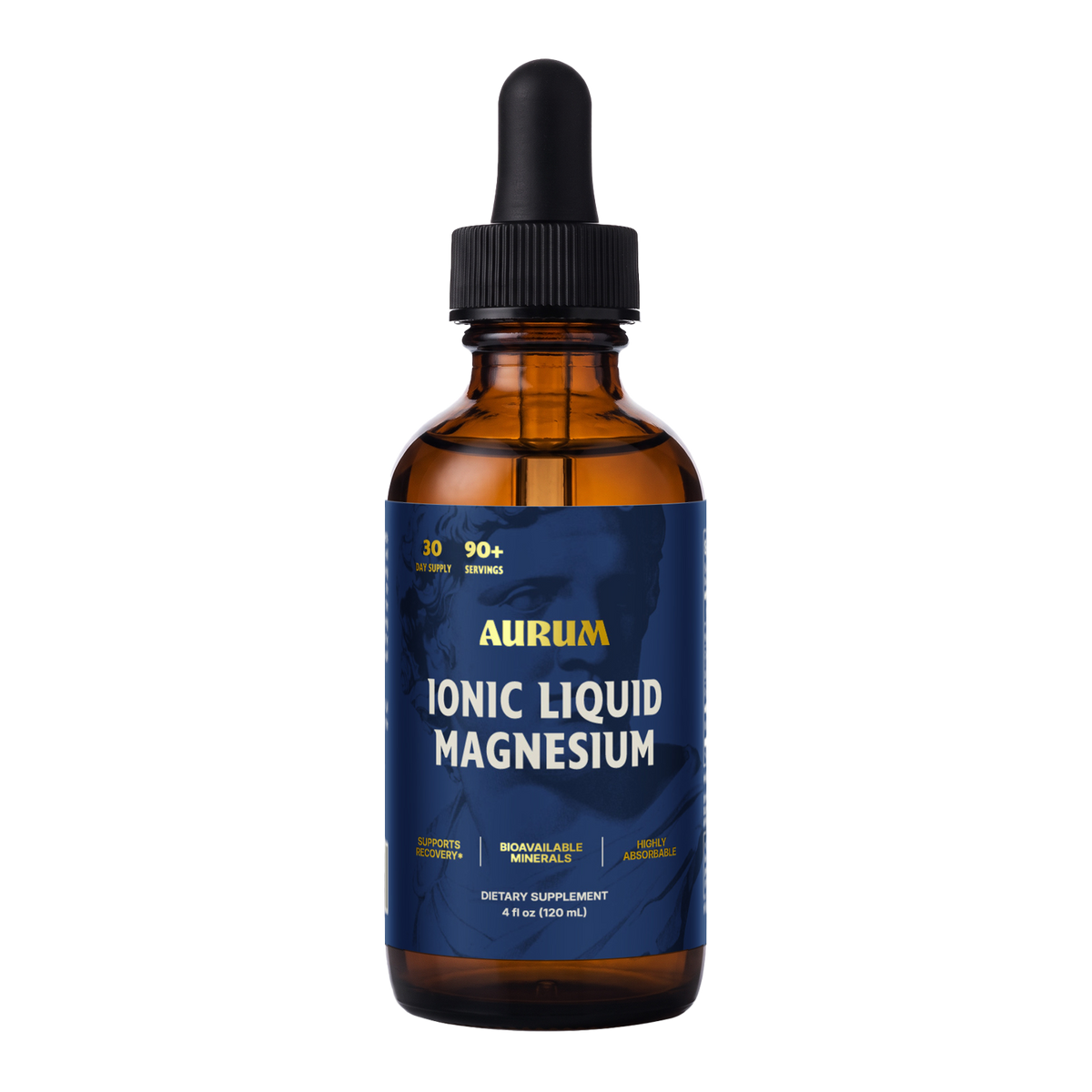 Aurum Ionic Liquid Magnesium 4 fl oz amber dropper bottle – Sol Dept.