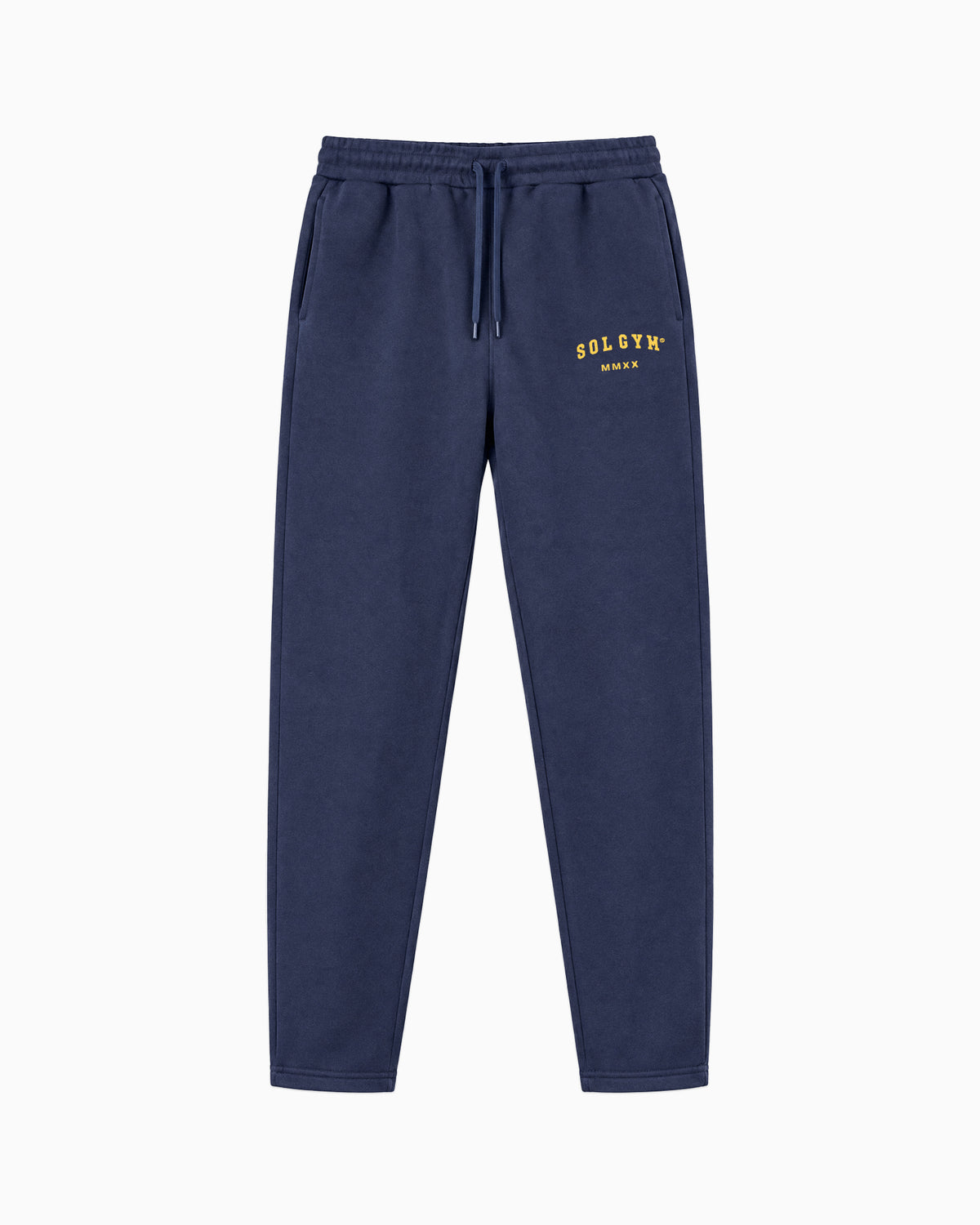 Collegiate cotton sweatpants in navy