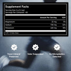 Aurum Ancient Mineral Salts Supplement Facts panel listing magnesium, sodium and potassium per serving