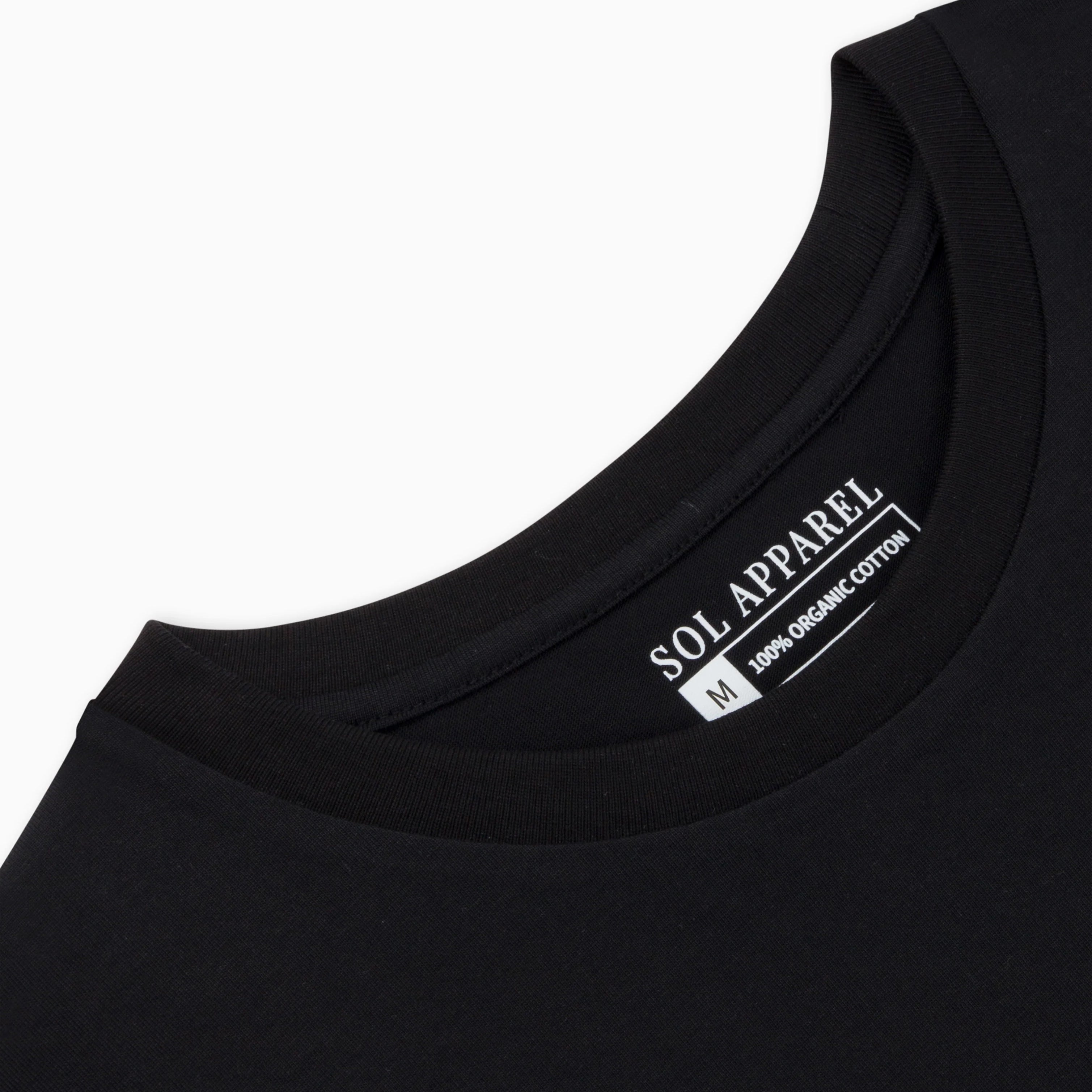 Organic Cotton T-Shirt, Black Clothing Sol Dept.