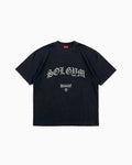 Black t-shirt with 'SOL GYM' text and brand logo on a white background