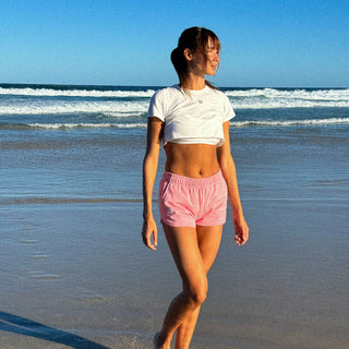 Women's Sol Shorts, Peach Pink Shorts Sol Gym