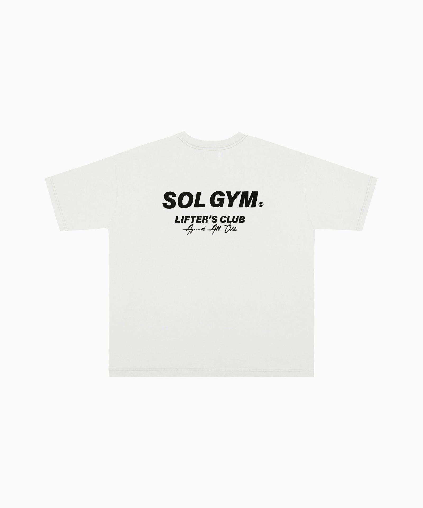 Lifter's Club Oversized T Shirt - WHITE / BLACK Clothing Sol Gym