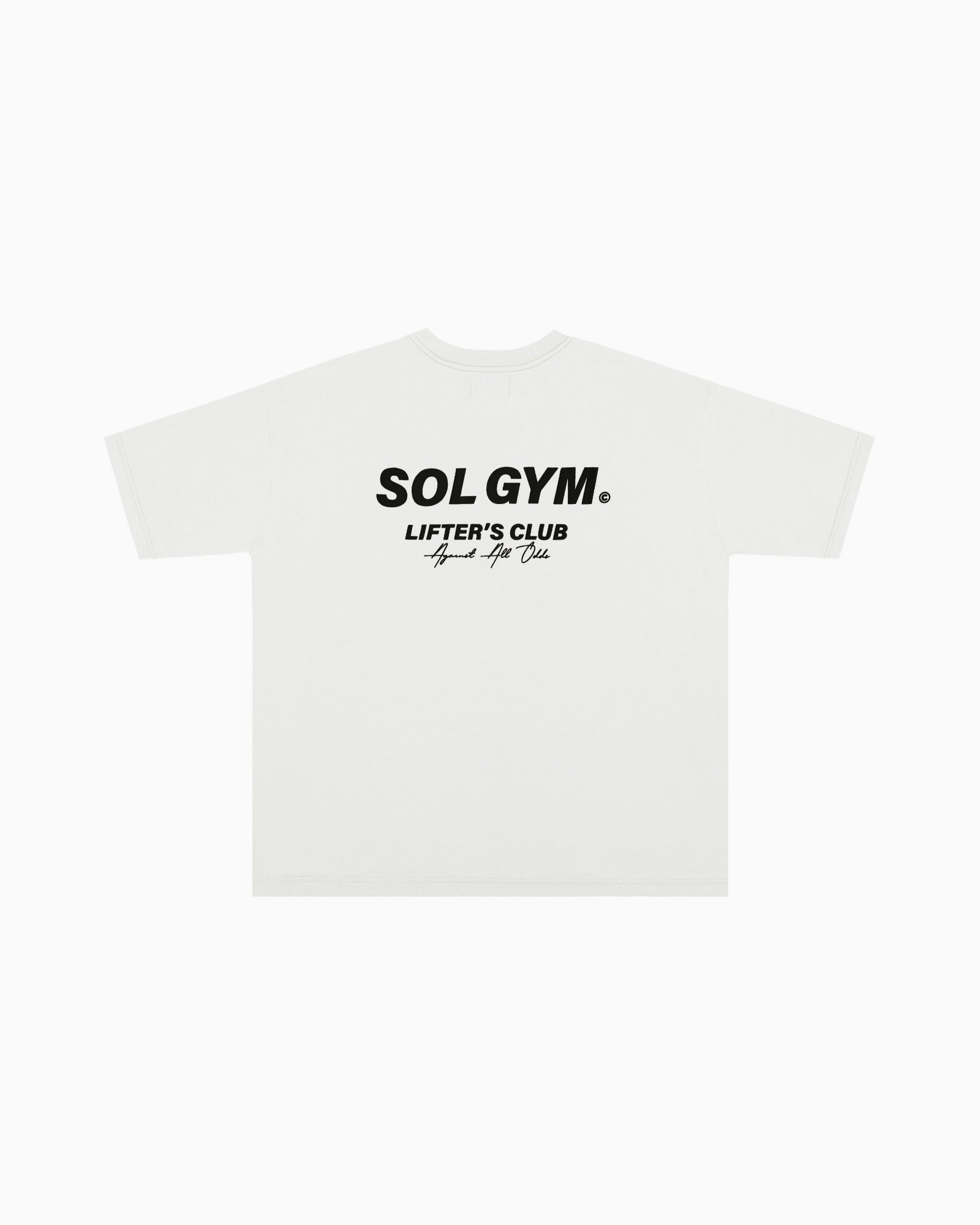 Lifter's Club Oversized T Shirt - WHITE / BLACK Clothing Sol Gym
