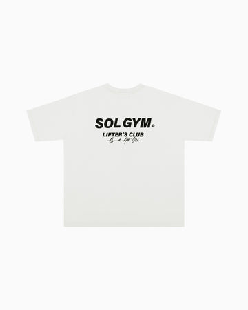 Lifter's Club Oversized T Shirt - WHITE / BLACK