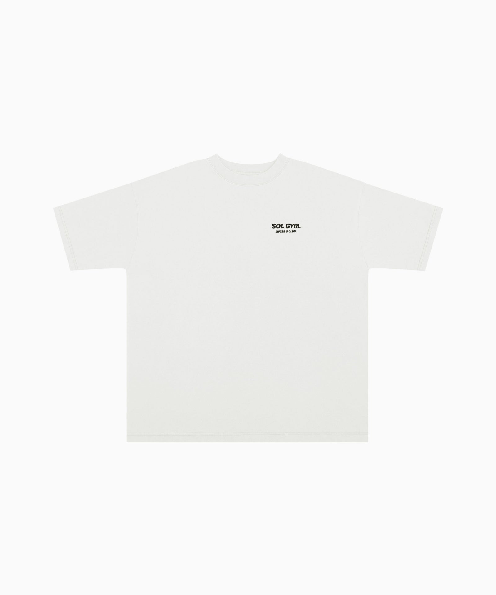 Lifter's Club Oversized T Shirt - WHITE / BLACK Clothing Sol Gym