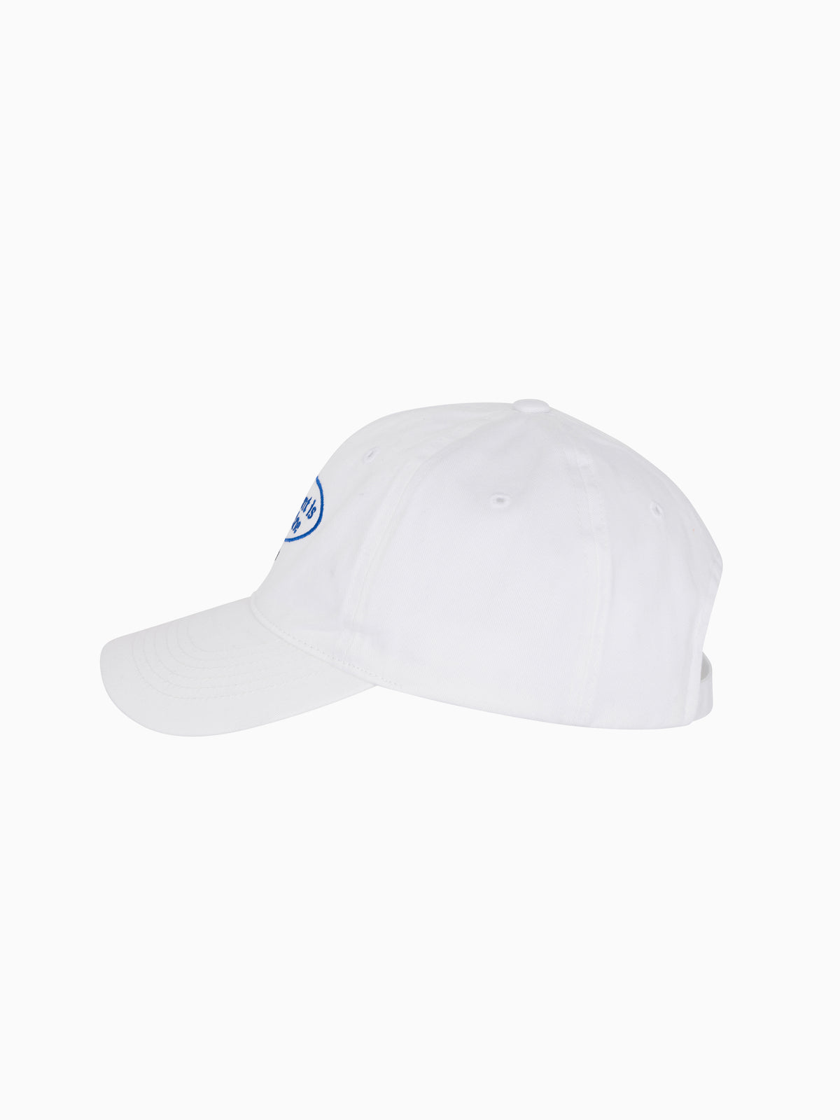 Movement is Medicine Cap in white, side profile